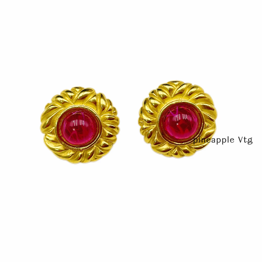 合金耳饰 菠萝中古Ben-Amun拜雅曼LK0149
