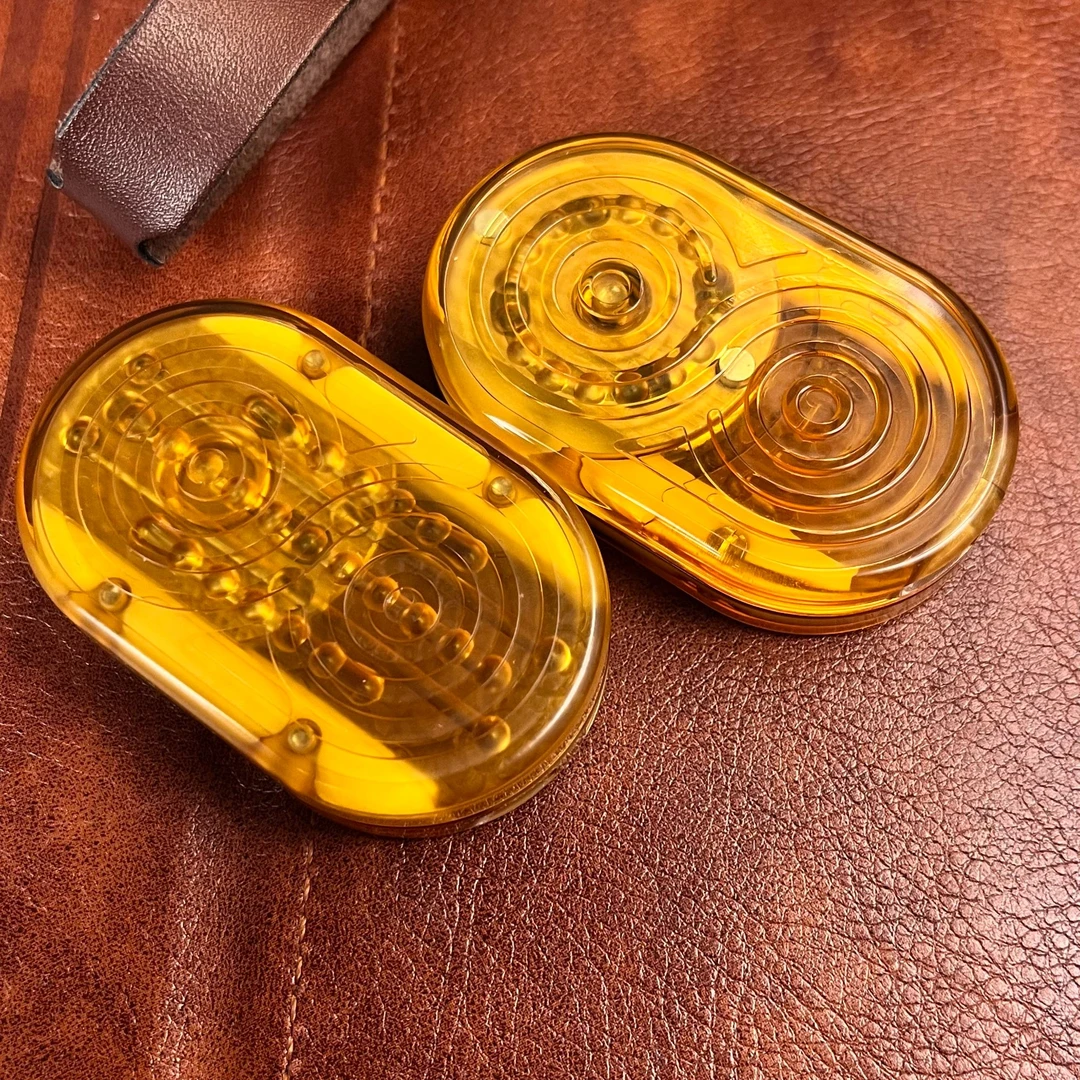 【夜光律动】琥珀律动直推旋转段落式机械叮叮推牌EDC玩具可挂刀坠