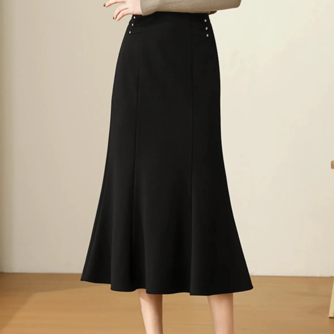 彬彬严选高腰气质优雅修身时尚显瘦半身裙长款鱼尾裙