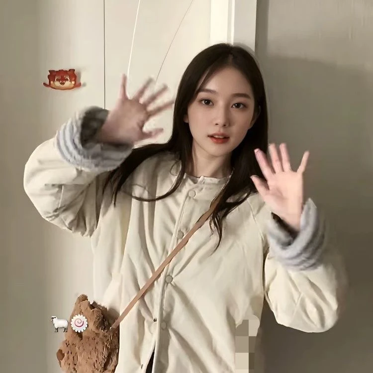 2024新款冬季双面可穿时尚羊羔毛外套百搭短款棉服韩版时尚休闲