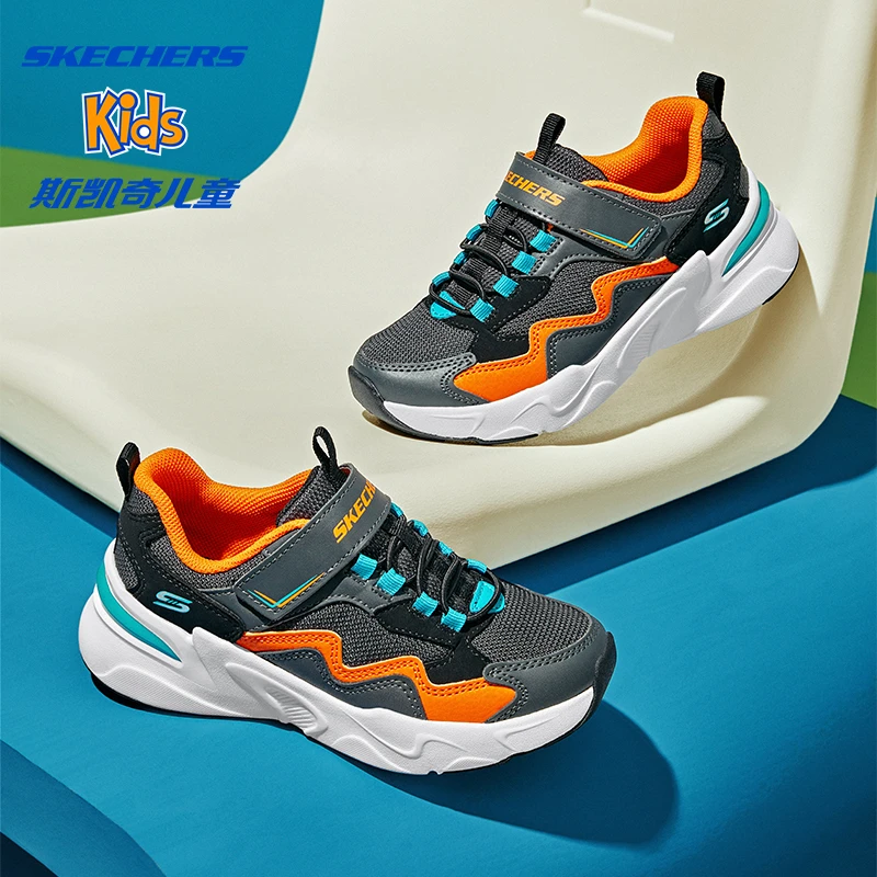 Skechers斯凯奇儿童运动鞋男女童秋季网面透气时尚休闲轻便跑步鞋