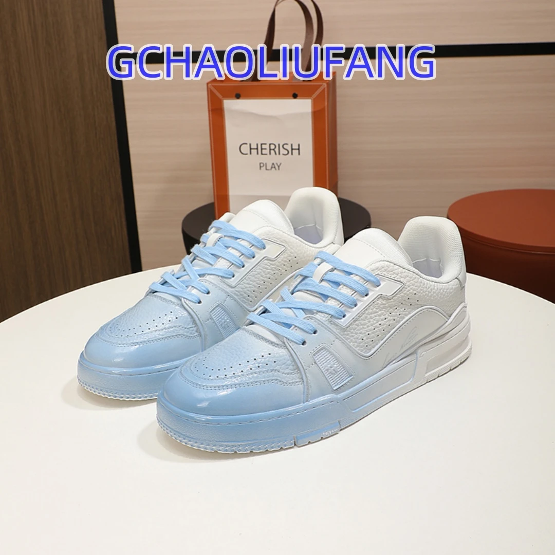 GCHAOLIUFANG2023秋季淋胶软底男款透气学生休闲百搭时尚潮流板鞋