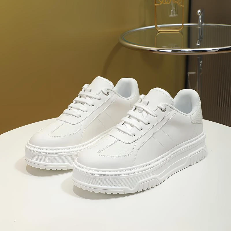 男鞋板鞋2025秋季新款男士百搭德训鞋时尚潮鞋白色增高厚底男白鞋