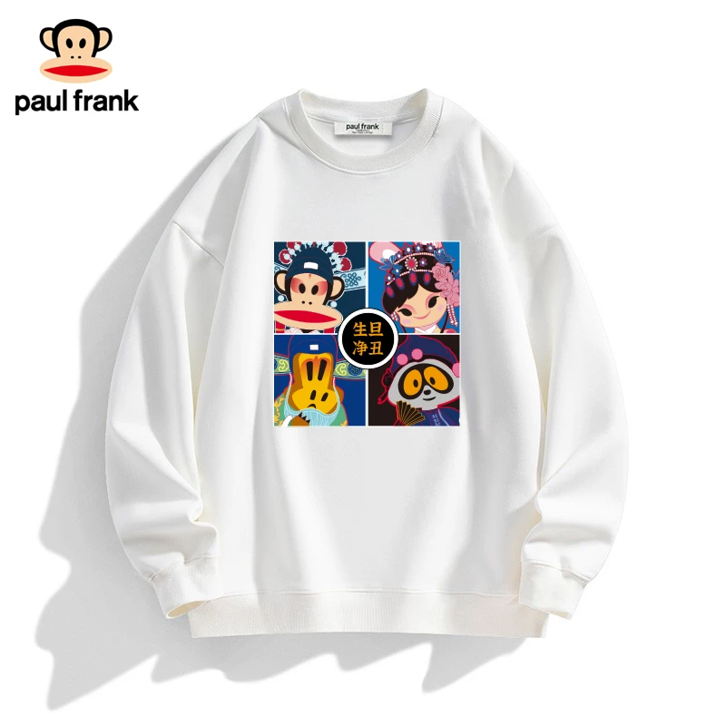 paul frank/大嘴猴戏曲百搭情侣春秋新款男女同款宽松圆领上衣ins