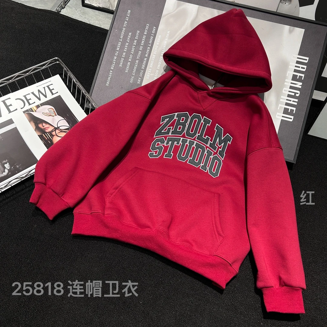 【H93潮牌加绒卫衣】男女童冬季2024新款儿童洋气痞帅高街上衣25818