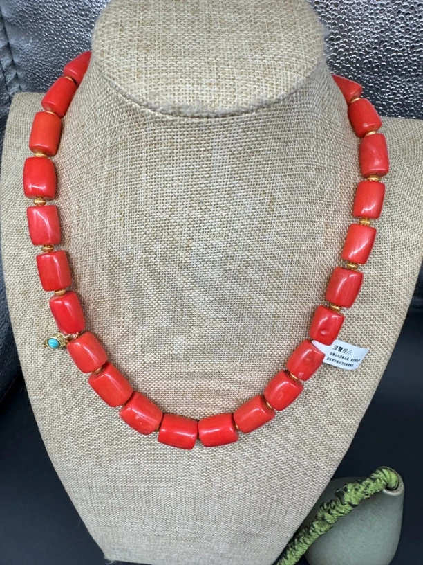 三号 红色大颗粒项链 B500