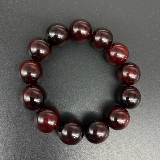 墨红 单圈 富甲 手串 D027