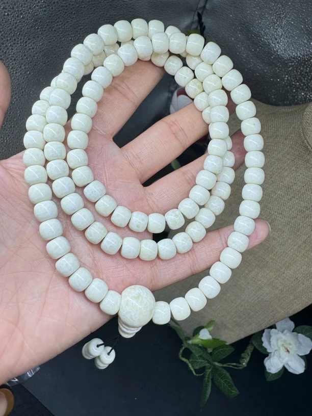 满脑款 脑花纹 白色 项链 长串 D816