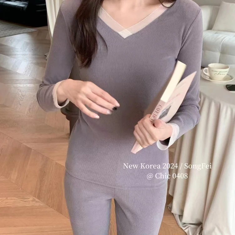 女士特价美体保暖套装3541