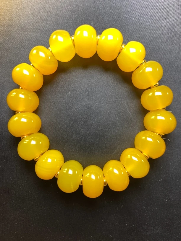 0286天然珠宝满黄手串，多样性发一条