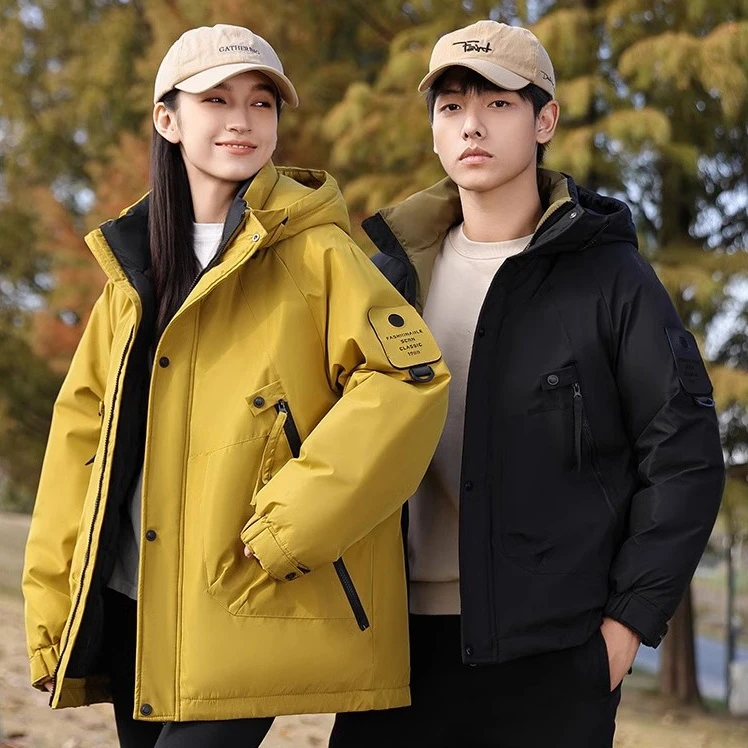 凡客依舍冲锋衣棉服情侣加厚保暖锁温抗寒防风轻防水连帽外套棉衣