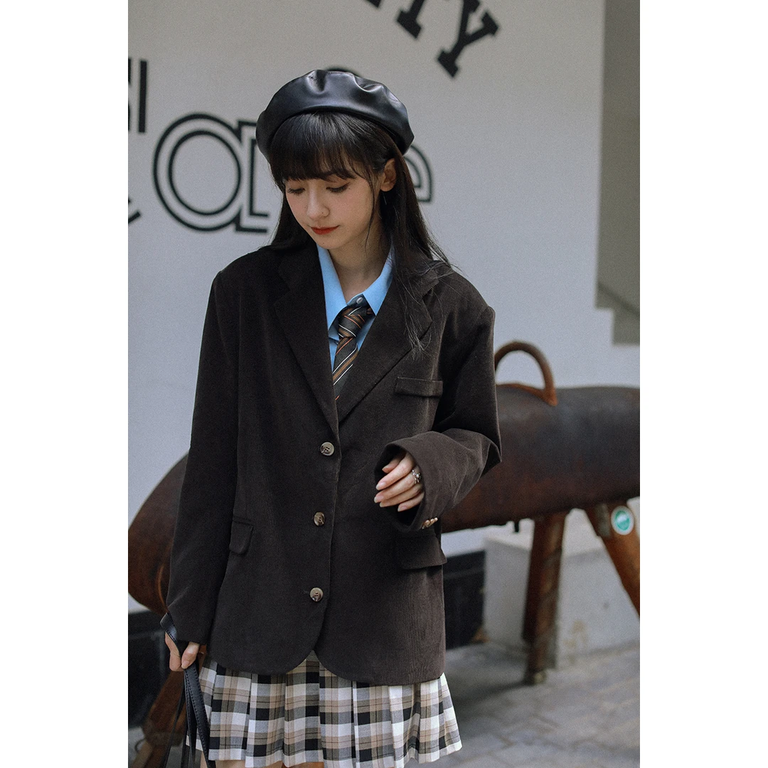DIAMOND◆嘉里学院【西装】原宿风西服外套秋季新款百搭女学院风休闲