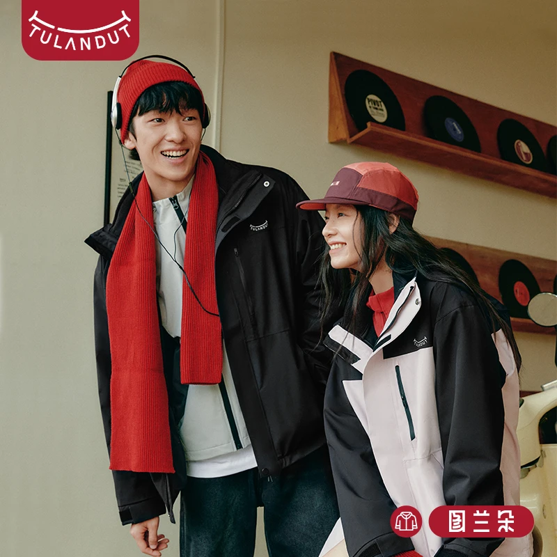 【图兰朵】新国标全热封压胶透气冲锋衣一件装rh 3333