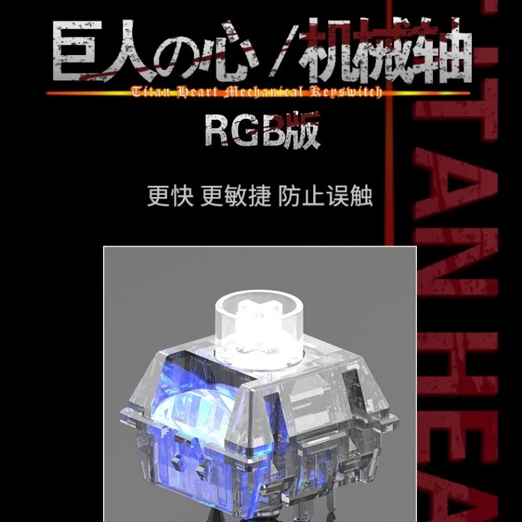 TTC键盘追 巨人RGB版 更快 更敏捷 防止误触 客制化 42g 出厂精润