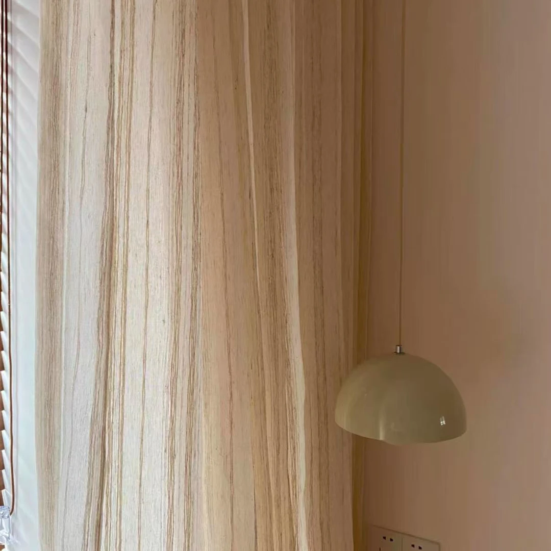 【粗条麻】卧室纱帘法式中古风朦胧氛围感柔光亚麻色慵懒感纱帘