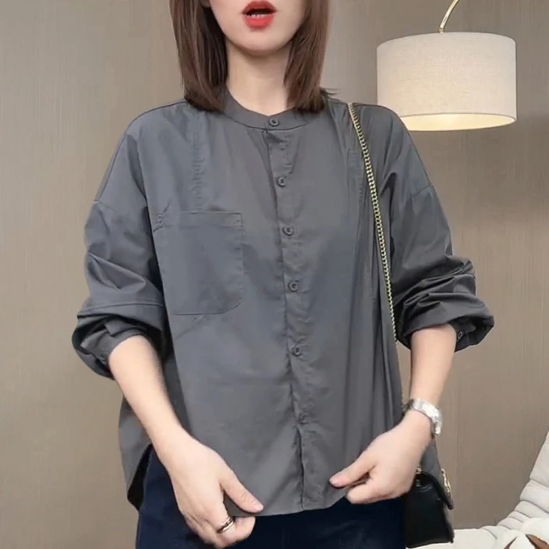 秋季职业通勤女装白衬衫女款爆款2024新款宽松小个子上衣长袖衬衣