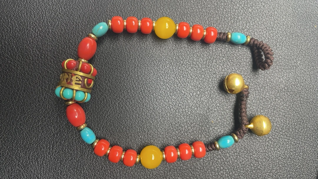 非金属珐琅手链 精品红色琉璃手串L500随机发1