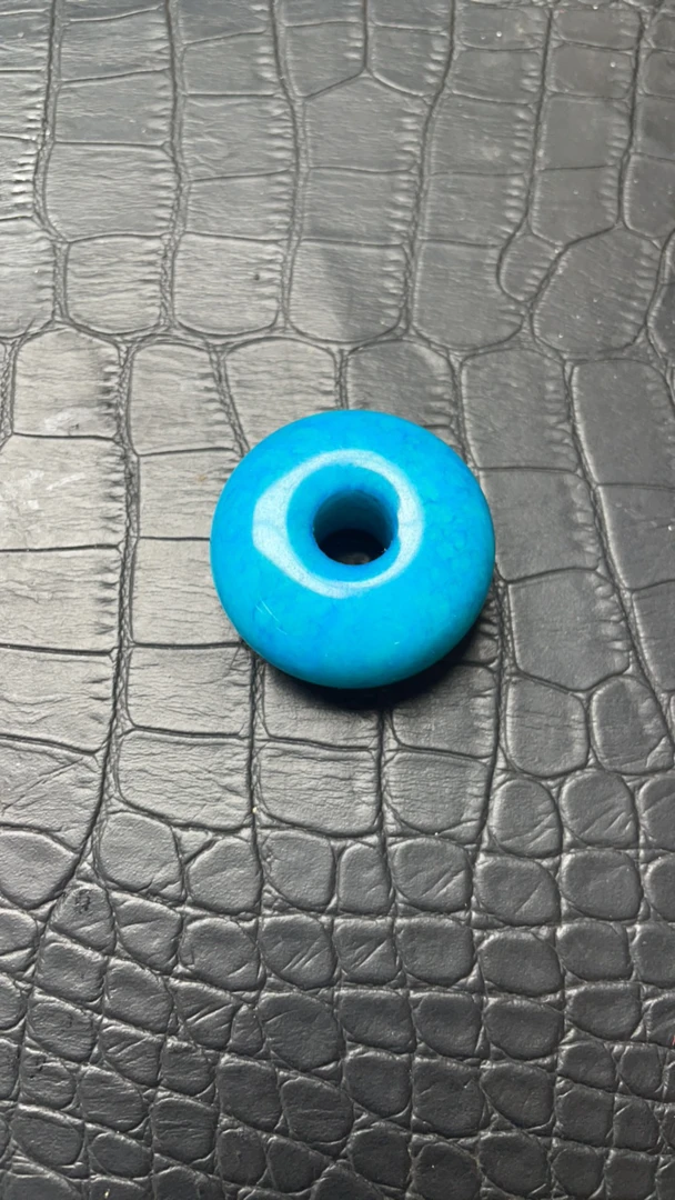 182号蓝色面包扣吊坠