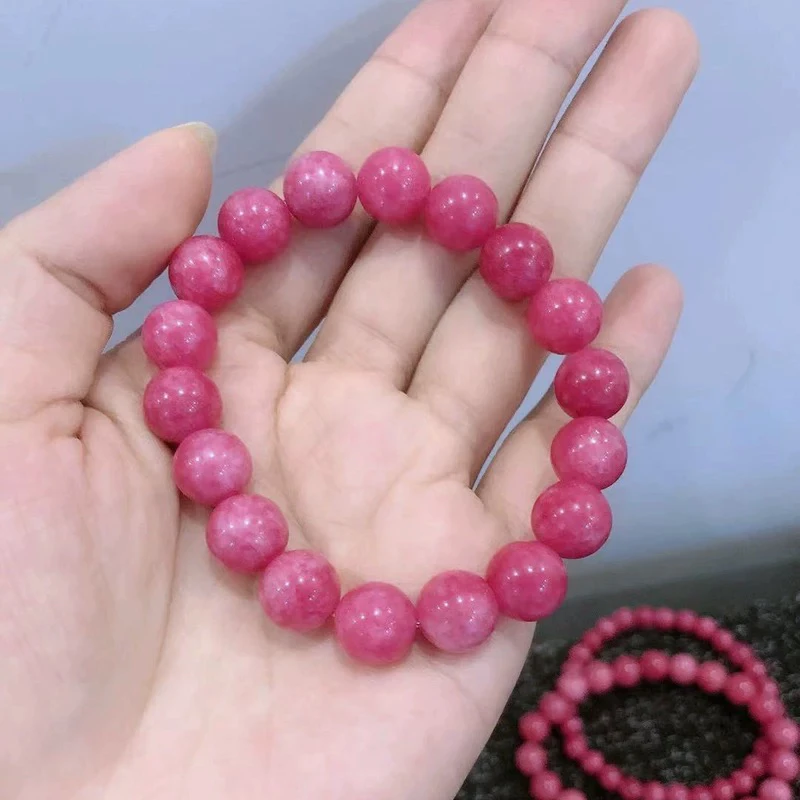 115号10mm粉色圆珠手串