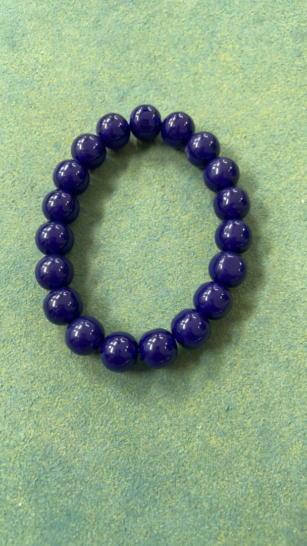 66号10mm蓝色圆珠手串