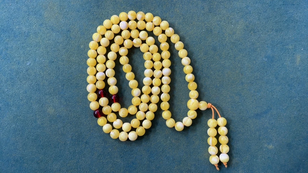 757号8mm鸡油黄项链