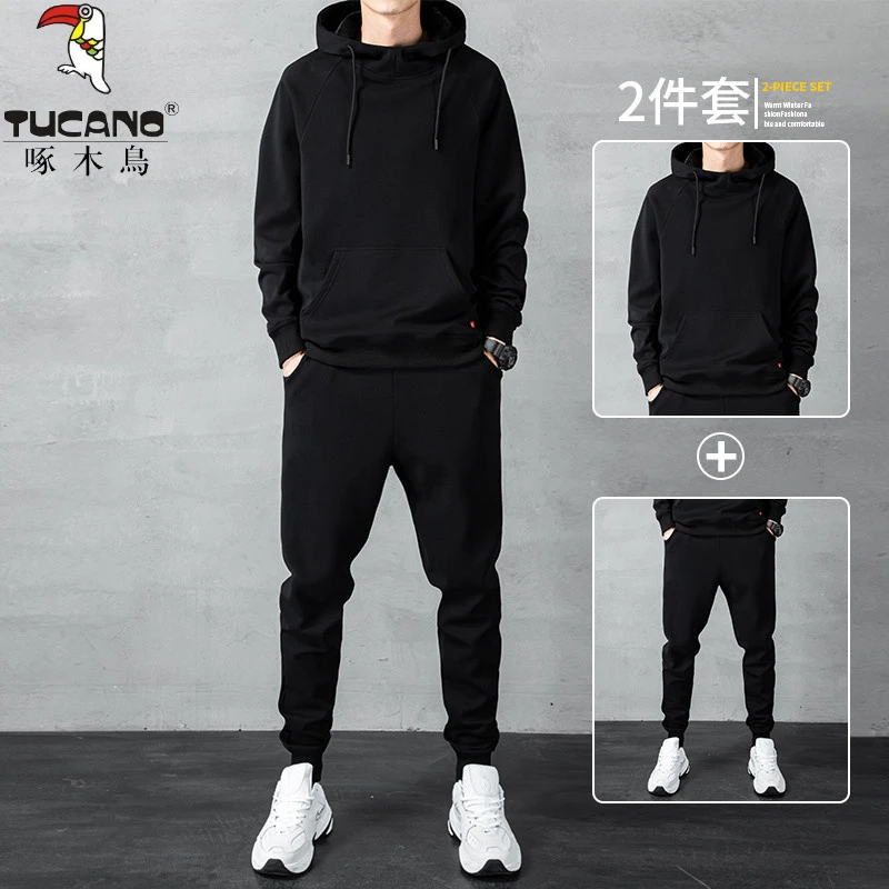 TUCANO/啄木鳥运动卫衣套装男士春秋季休闲一整套春秋款潮牌衣服