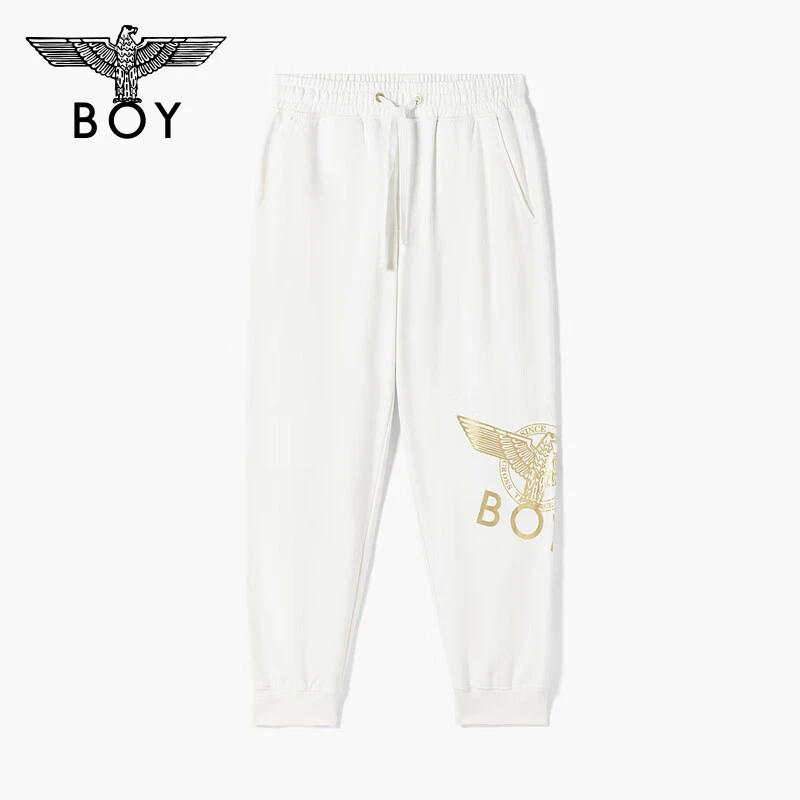 BOYLONDON24新品春夏男女同款长裤侧边logo印花时尚休闲裤 N15006