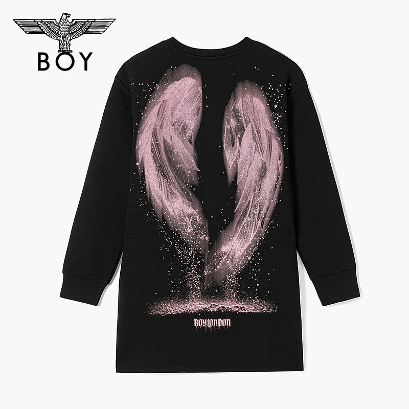 【星辰入海】BOY24新品裙子白鲸老鹰百搭黑色连衣裙 W17008