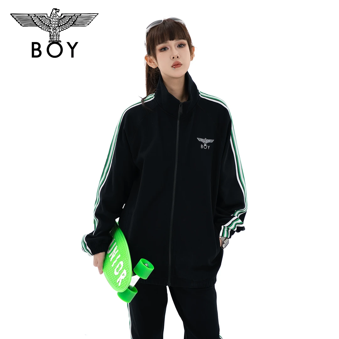 BOYLONDON男女同款新款时尚高级款百搭潮牌经典针织外套N12001