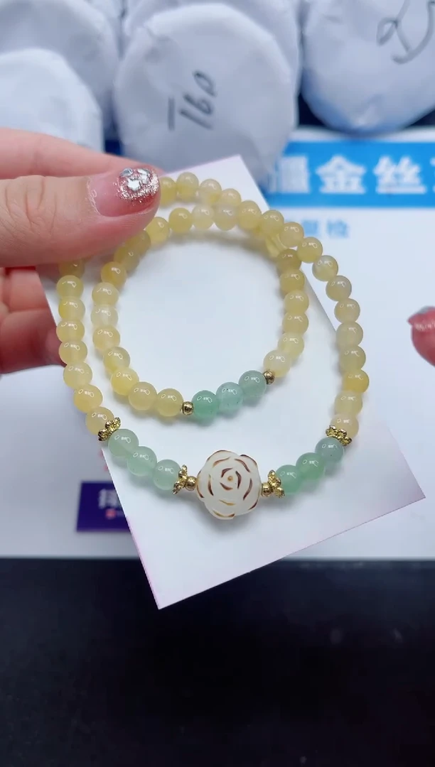 【闪购商品】石英质玉手镯未镶嵌菩提花