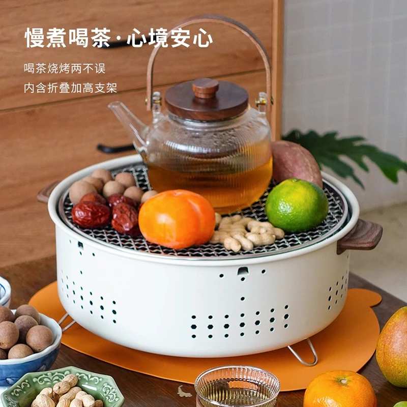 【燃大师围炉煮茶】秋冬新款|煮茶烤奶|小院户外煮茶炉|炭火烧烤炉