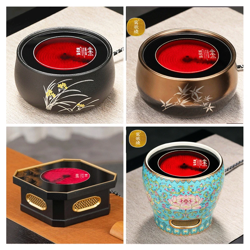 莺歌烧 无声 双控 电陶炉 1000W耐高温陶瓷 煮茶 烧水器