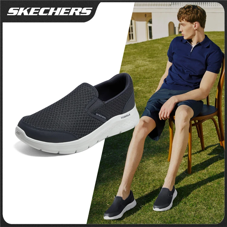 斯凯奇夏季透气男鞋缓震休闲运动鞋轻便舒适一脚蹬健步鞋子216485