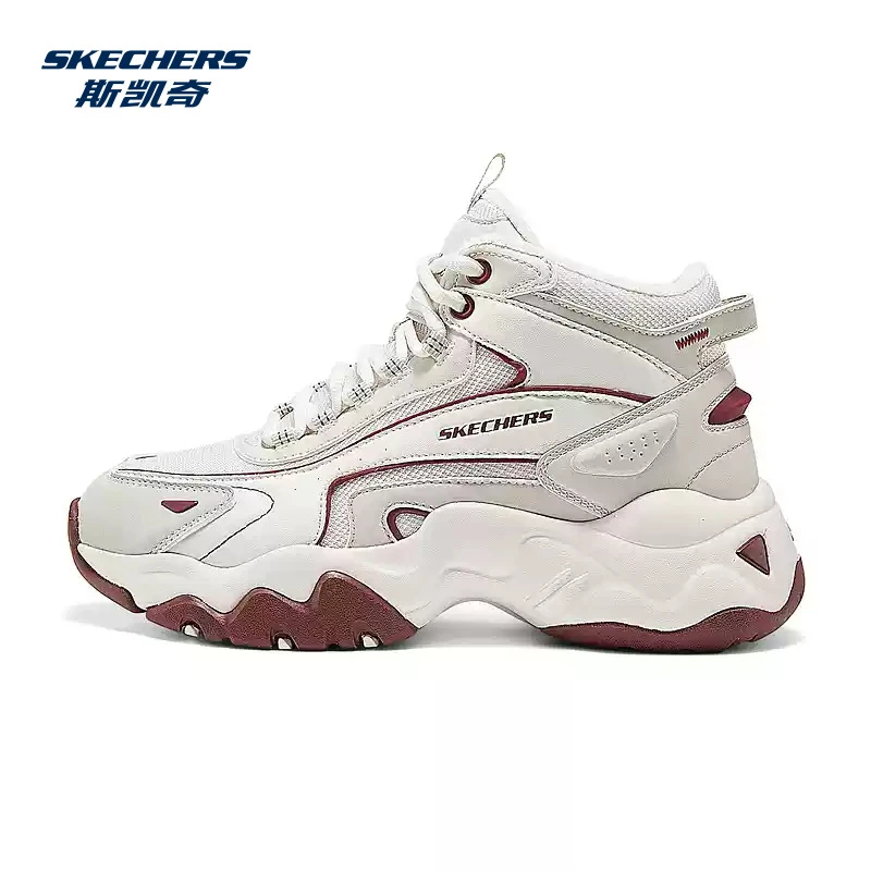 斯凯奇冬季轻盈女鞋厚底高帮老爹鞋回弹厚底增高休闲运动鞋168015