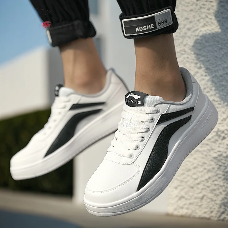 李宁运动鞋男鞋小白鞋轻便板鞋2024秋季低帮男款白色潮鞋休闲鞋子
