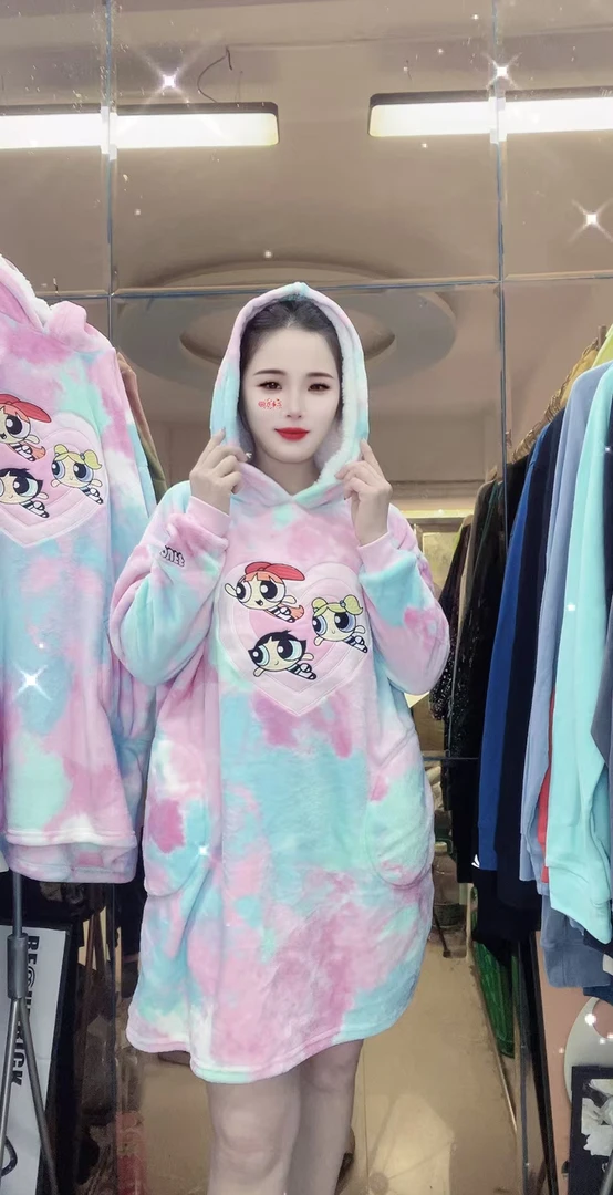 外贸高品质扎染懒人袍