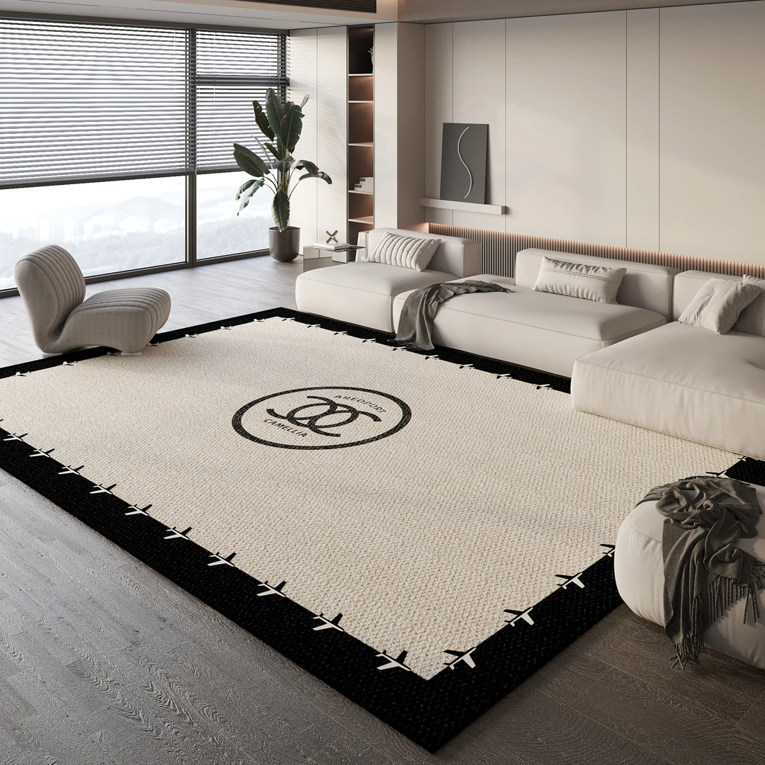 客厅地毯法式小香风免洗可擦卧室地垫耐脏防滑地毯床边毯茶几地毯