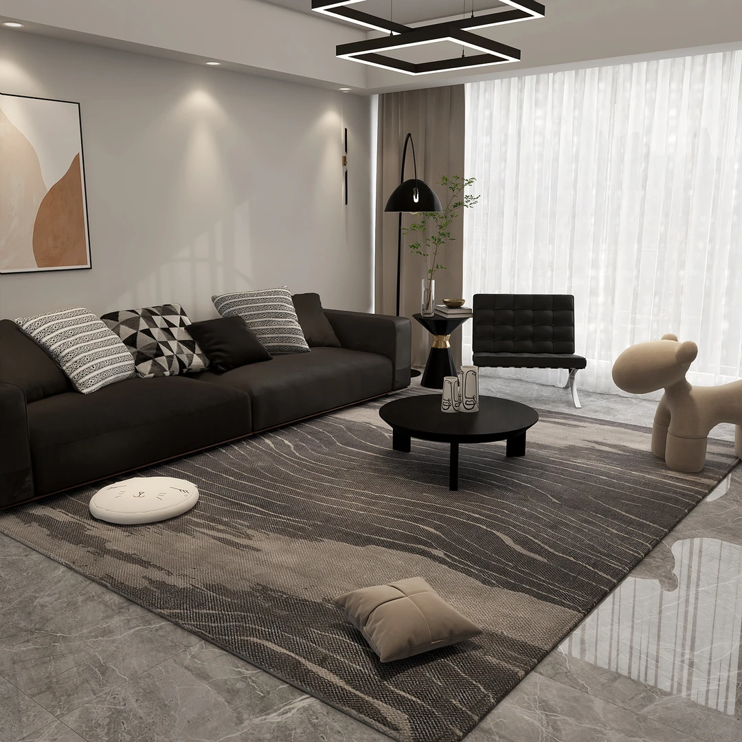 客厅地毯简约轻奢加厚茶几垫地毯免洗耐脏大面积全铺地毯床边毯