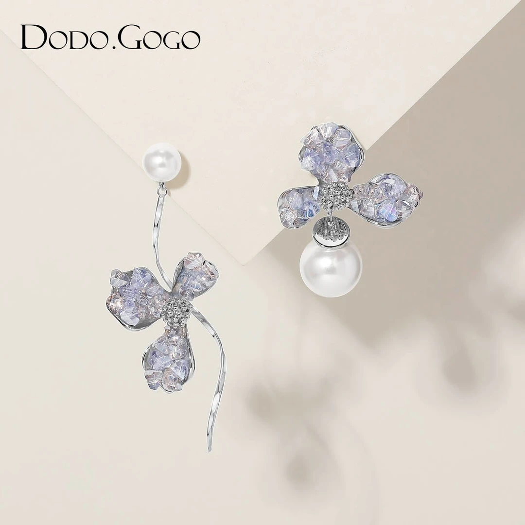 DODOGOGO 合金仿珍珠耳饰 气质轻奢时尚百搭小众简约长款甜美