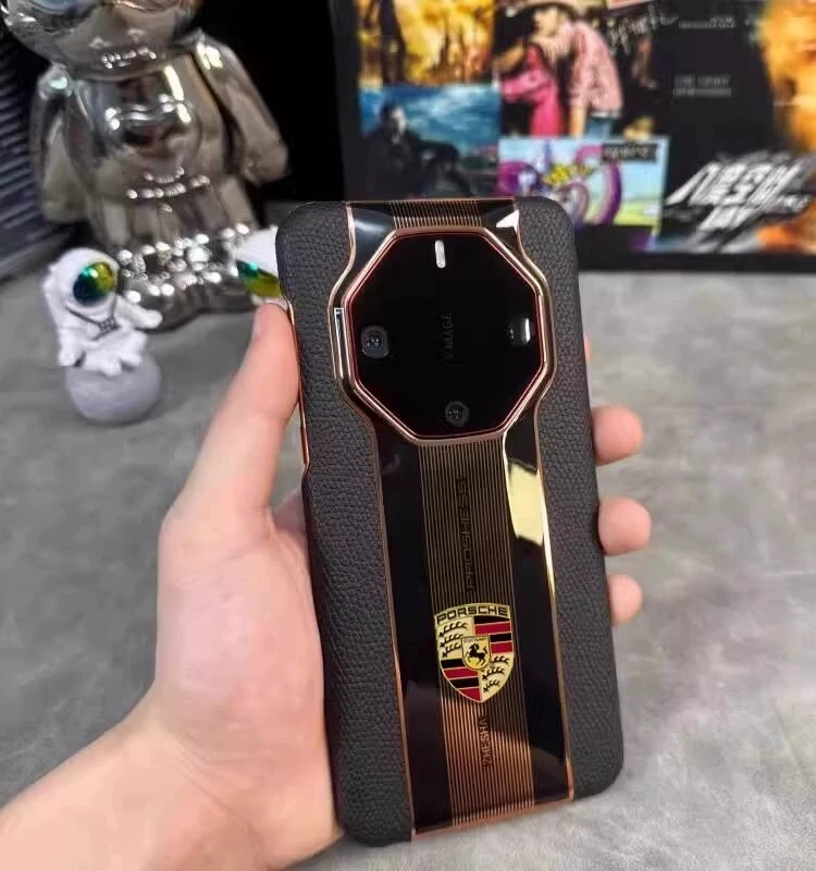 适用华为Mate60rs非凡大师真皮手机壳50rs保时捷40rs典藏版保护套