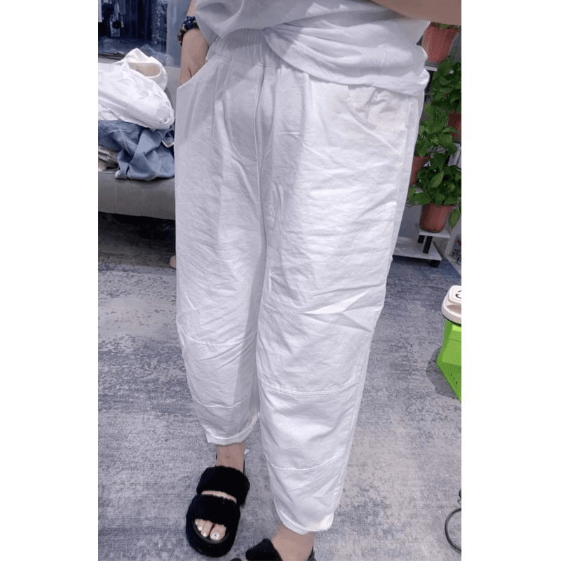 梨型身材时尚百搭休闲裤女高腰显瘦速干裤韩版宽松八分运动哈伦裤