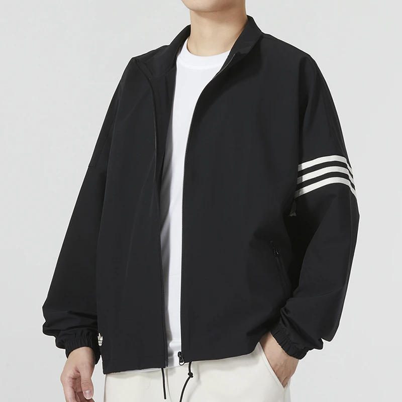 【优选】阿迪达斯三叶草梭织夹克男秋季新款运动服休闲外套HM1868