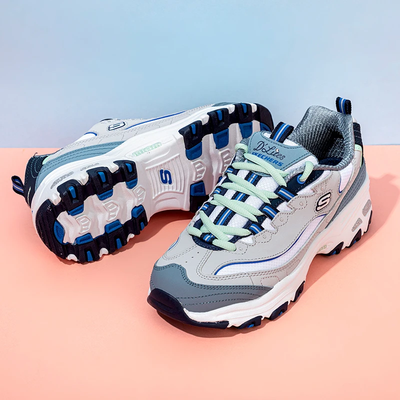 斯凯奇一代熊猫鞋女鞋2025春季新款运动鞋复古拼接休闲鞋老爹鞋