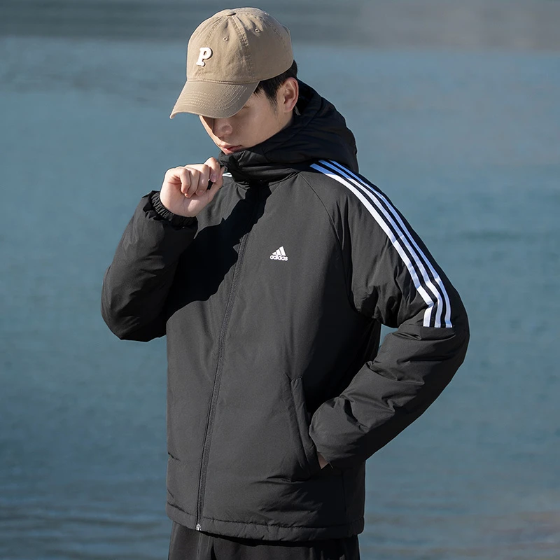 阿迪达斯羽绒服外套男新款简约时尚运动服户外保暖防风夹克IT8730