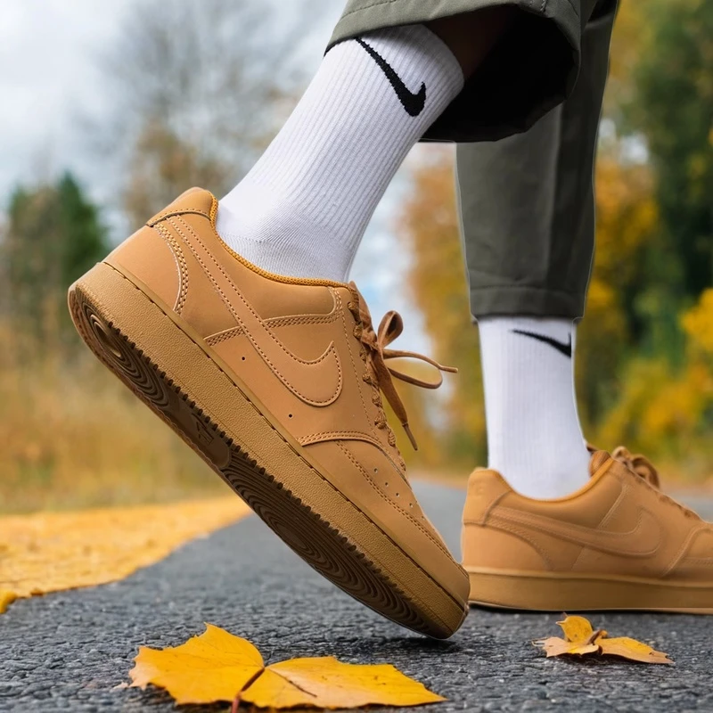 【琥珀流光】耐克男鞋新款COURT VISION小麦色板鞋运动休闲鞋CD5463