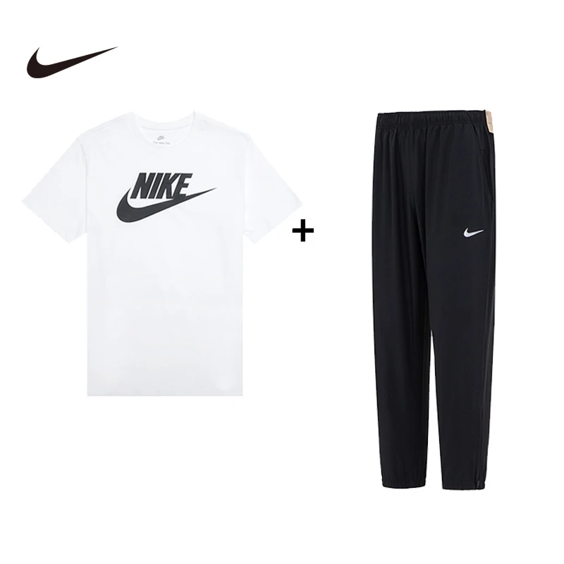 【套装】耐克男装运动套装2025春新款时尚休闲健身衣短袖宽松长裤