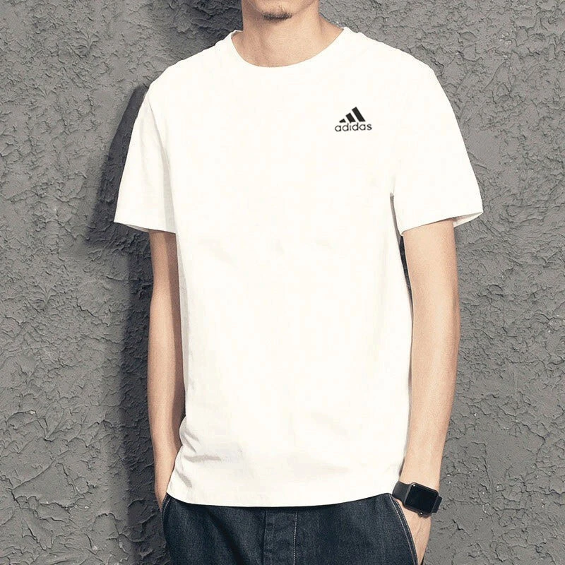 阿迪达斯短袖男装流光风健身训练白色半袖运动服T恤IC9282