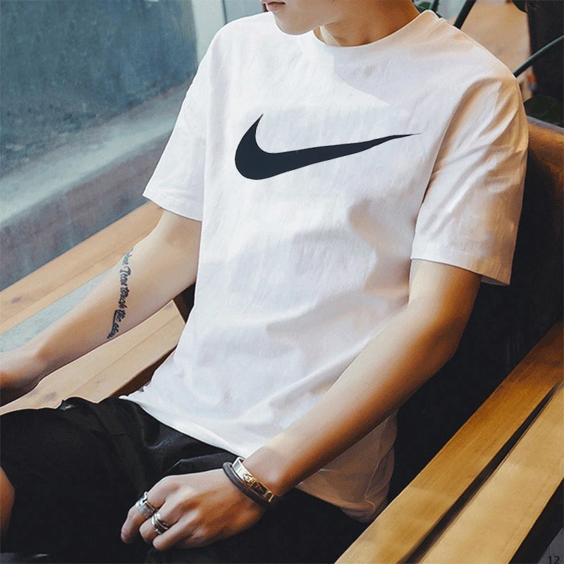 Nike耐克男装白色短袖夏季新款运动服宽松圆领半袖T恤 DC5095