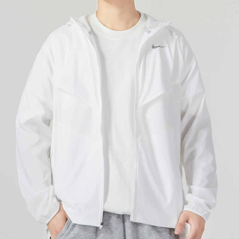 【精选】耐克运动服男新款休闲上衣梭织夹克连帽运动跑步外套FB7541