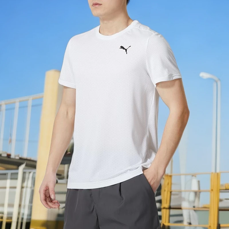 【达人专属】PUMA彪马男女款短袖T恤夏款运动服跑步训练半袖 523002